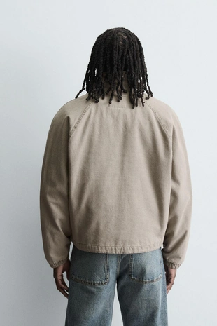 Стеганая куртка с комбинированным воротником- Заказать в России