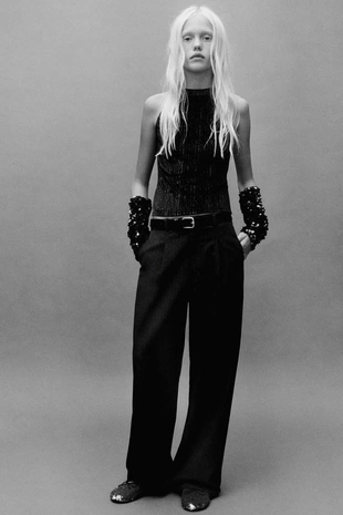 Бархатный топ с блёстками- Заказать в России