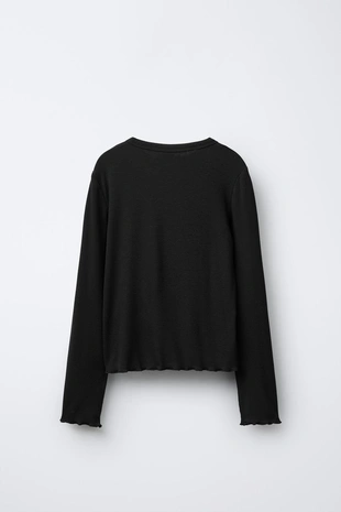 Футболка в рубчик с пайетками- Заказать в России