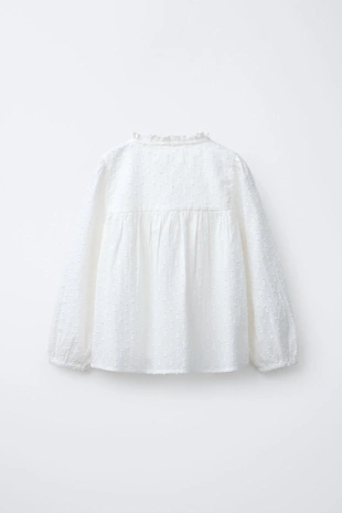 Рубашка в романтическом стиле с вышивкой плюмети- Заказать в России