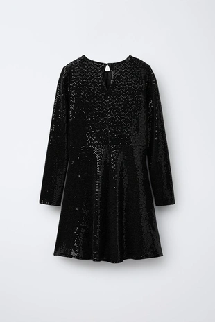 Платье с узлом и блеском- Заказать в России