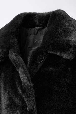 Длинное пальто из искусственного меха- Заказать в России