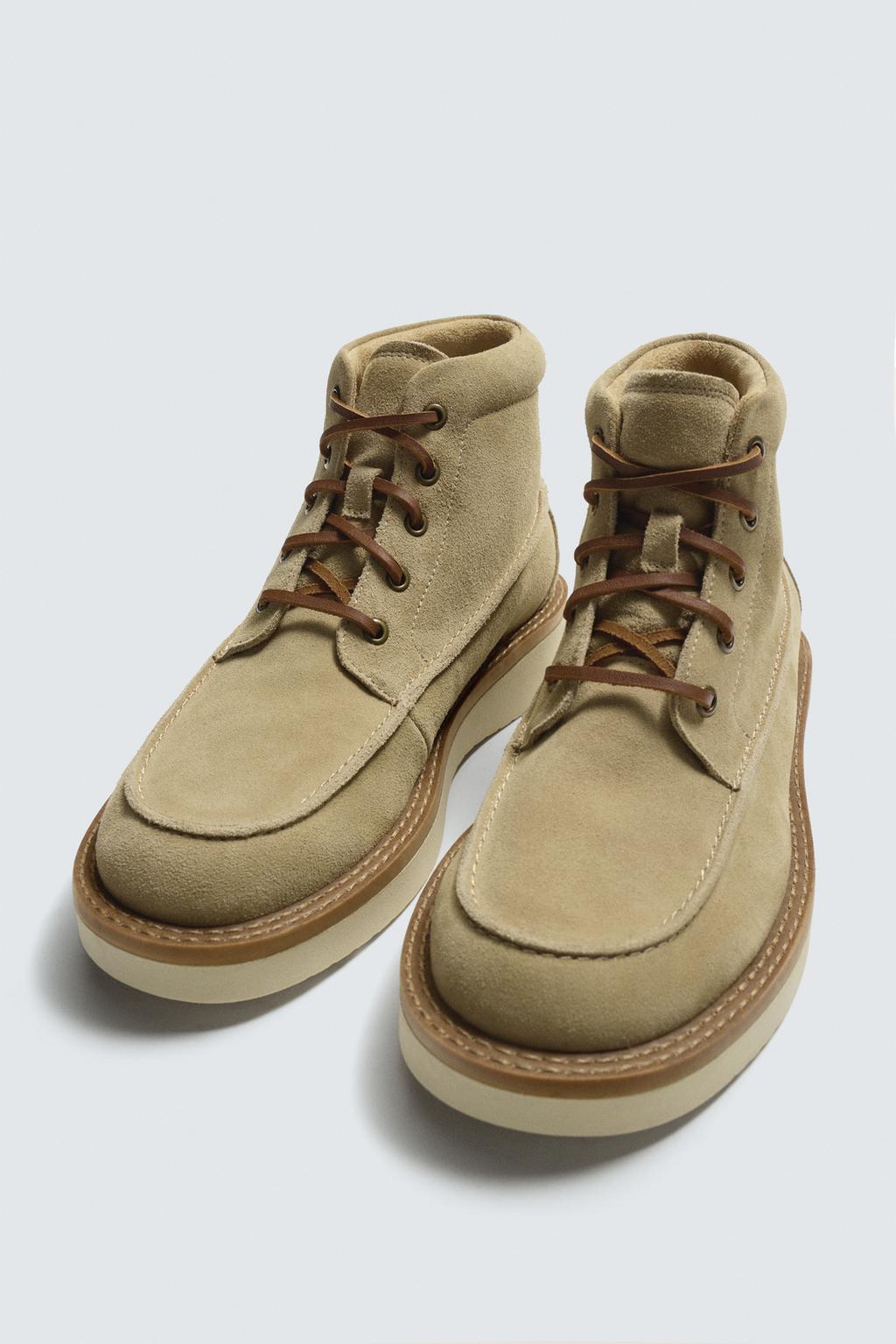 КОЖАНЫЕ БОТИНКИ СО ШНУРОВКОЙ