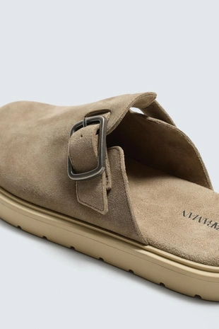 Кожаные сабо с пряжкой- Заказать в России