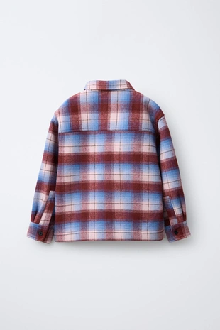 Куртка-рубашка в клетку с флисовой подкладкой- Заказать в России