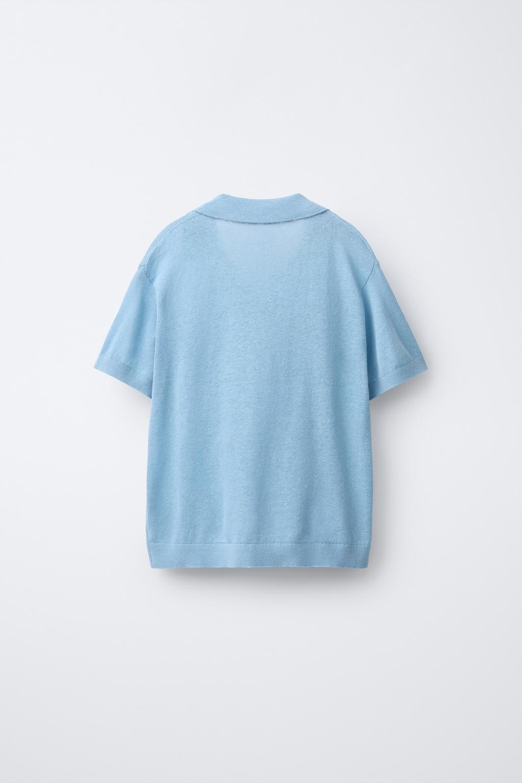 ОДНОТОННОЕ ПОЛО ИЗ ЛЬНА И ХЛОПКА