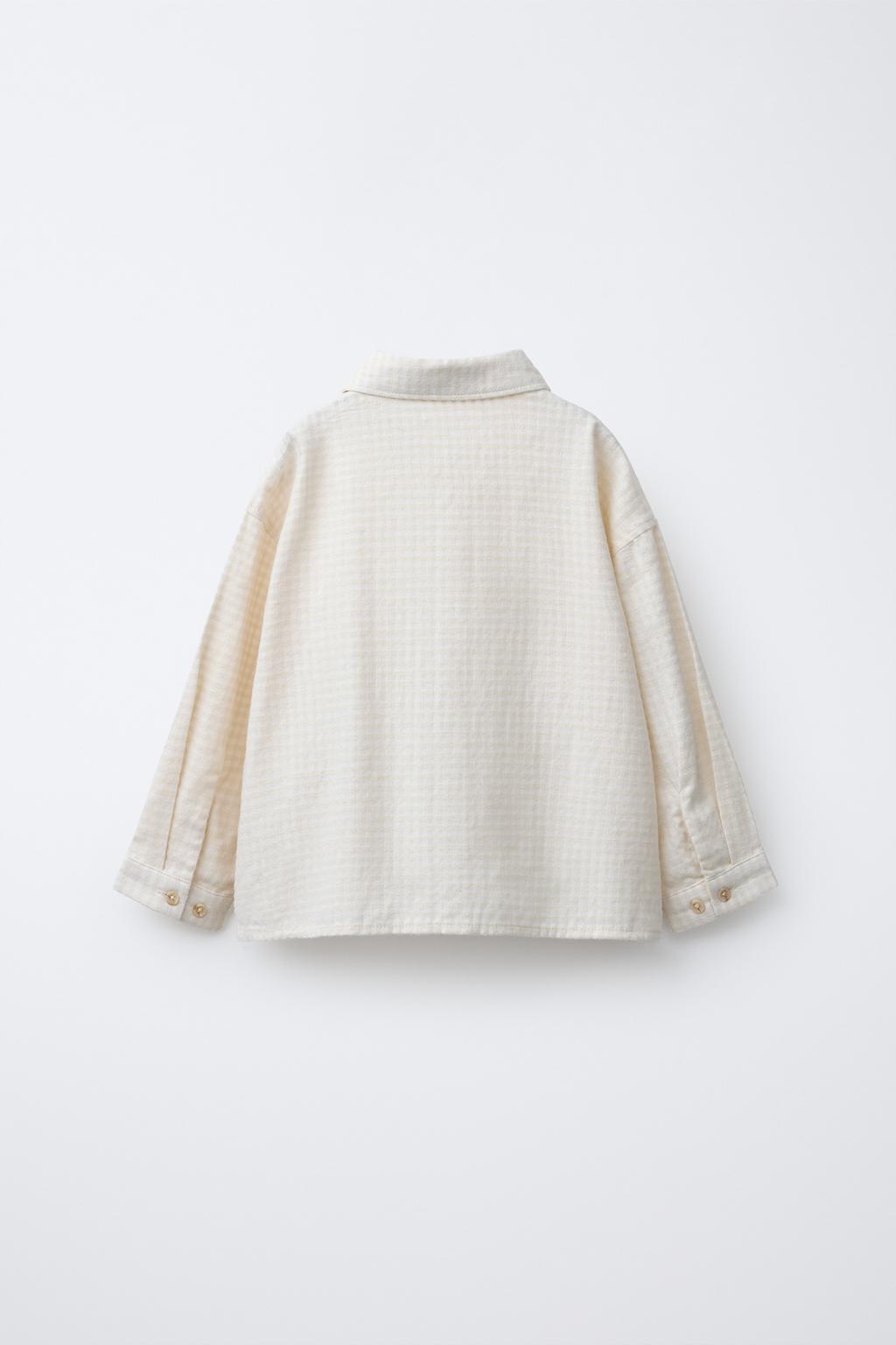 РУБАШКА С ТЕКСТУРОЙ И ВЫШИТЫМИ ДЕРЕВЬЯМИ