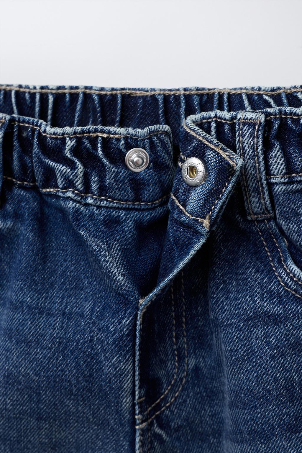 ДЖИНСЫ СВОБОДНОГО КРОЯ С ЗАЩИПАМИ