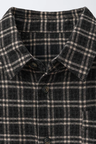 Рубашка в клетку с карманом- Заказать в России