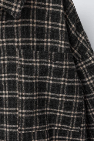 Рубашка в клетку с карманом- Заказать в России