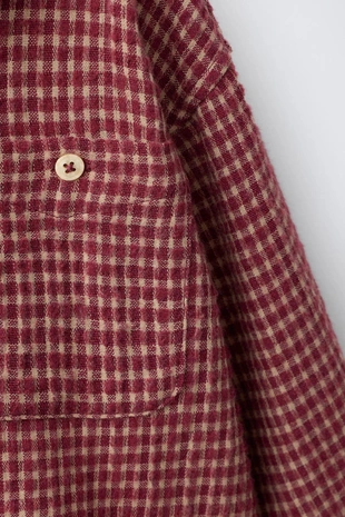 Рубашка в клетку с карманом- Заказать в России