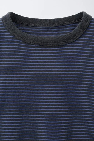 Blue / Indigo | 5048/907/200 - Zara Футболка в полоску с контрастными деталями