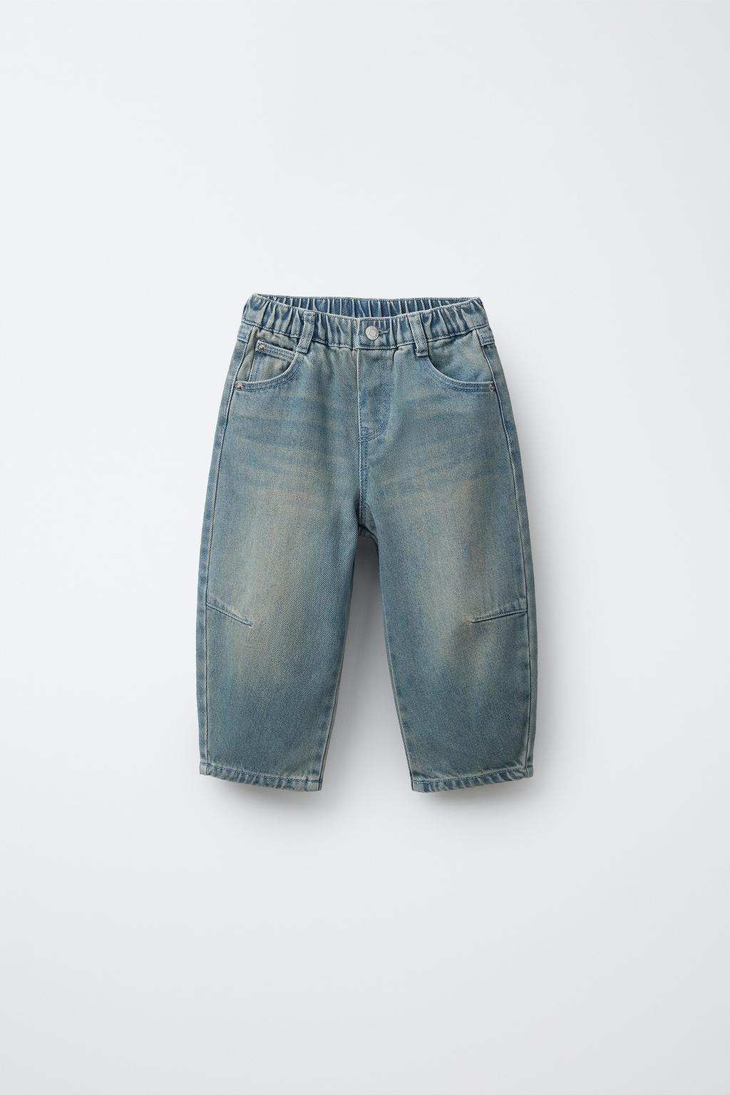 ДЖИНСЫ СВОБОДНОГО КРОЯ С ЗАЩИПАМИ