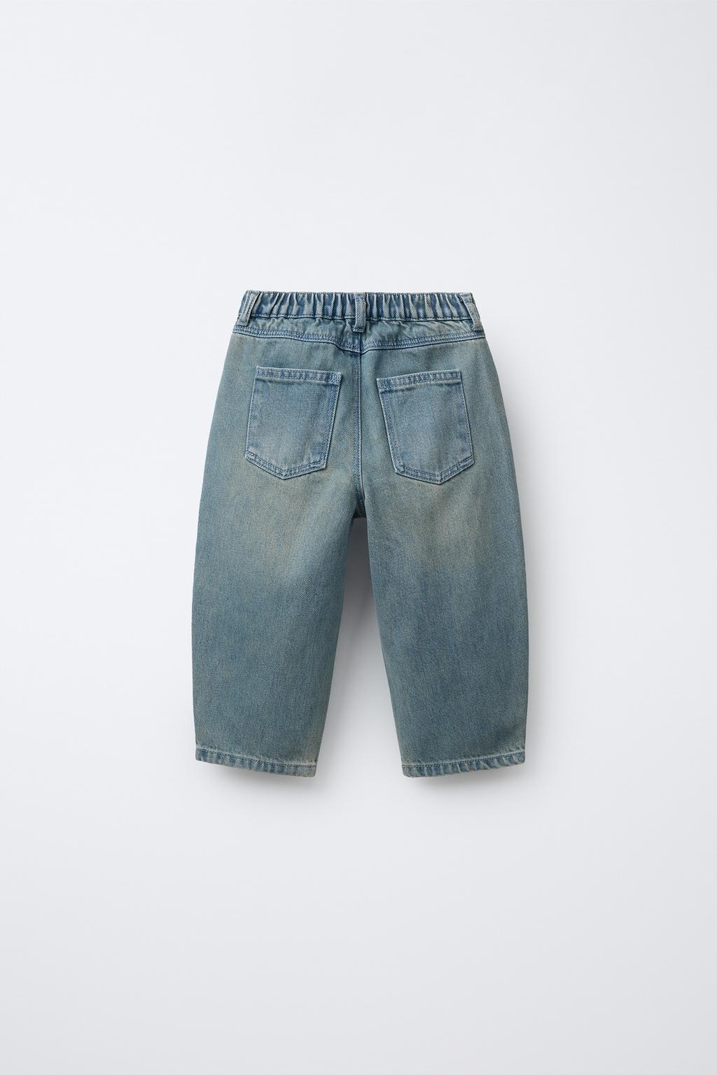 ДЖИНСЫ СВОБОДНОГО КРОЯ С ЗАЩИПАМИ