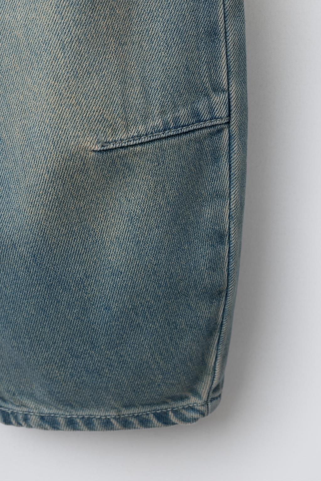 ДЖИНСЫ СВОБОДНОГО КРОЯ С ЗАЩИПАМИ