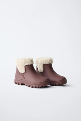 Резиновые сапоги с искусственной овчиной- Заказать в России