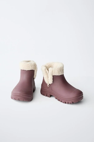 Резиновые сапоги с искусственной овчиной- Заказать в России