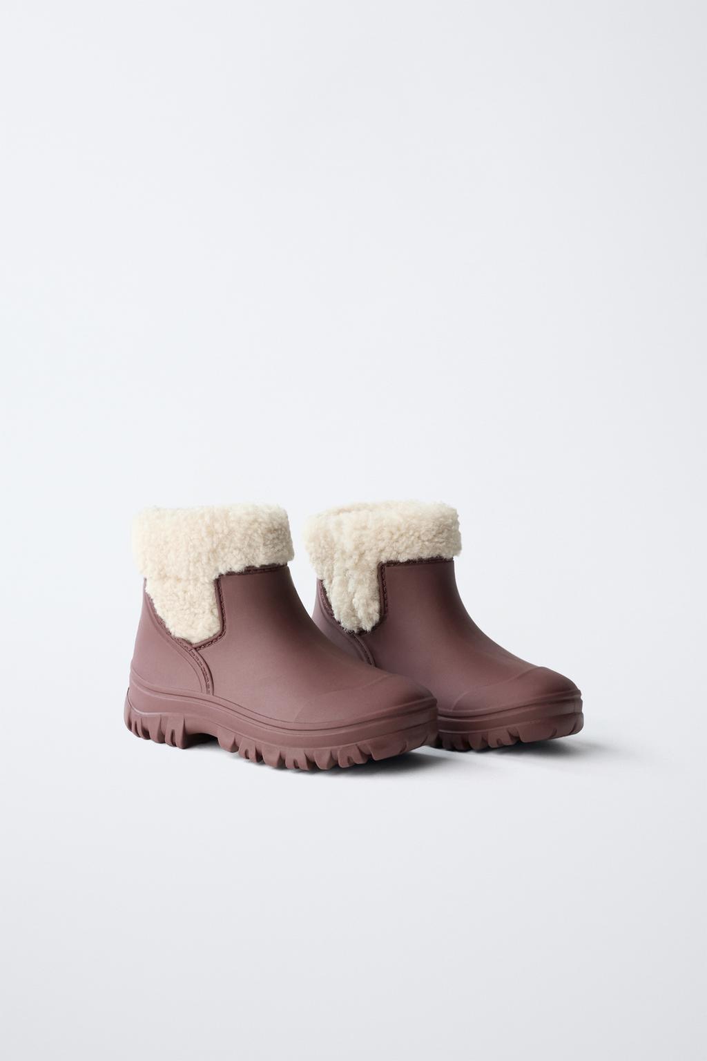 РЕЗИНОВЫЕ САПОГИ С ИСКУССТВЕННОЙ ОВЧИНОЙ