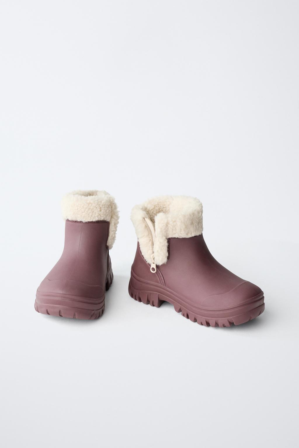 РЕЗИНОВЫЕ САПОГИ С ИСКУССТВЕННОЙ ОВЧИНОЙ