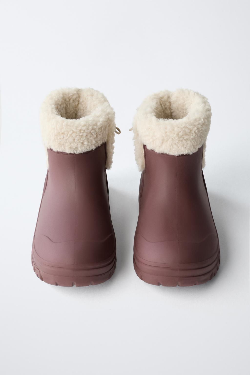 РЕЗИНОВЫЕ САПОГИ С ИСКУССТВЕННОЙ ОВЧИНОЙ