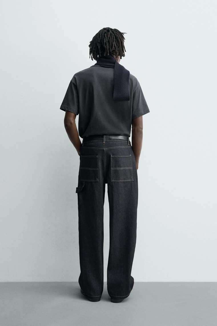 Свободные карго-джинсы с вышивкой