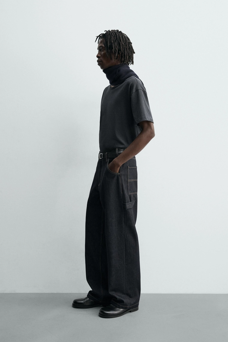 Свободные карго-джинсы с вышивкой