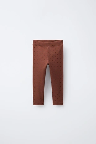 Набор из двух легинсов с принтом и однотонных