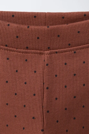 Набор из двух легинсов с принтом и однотонных