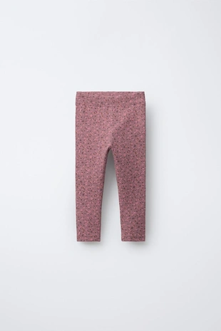 Набор из двух легинсов с принтом и однотонных