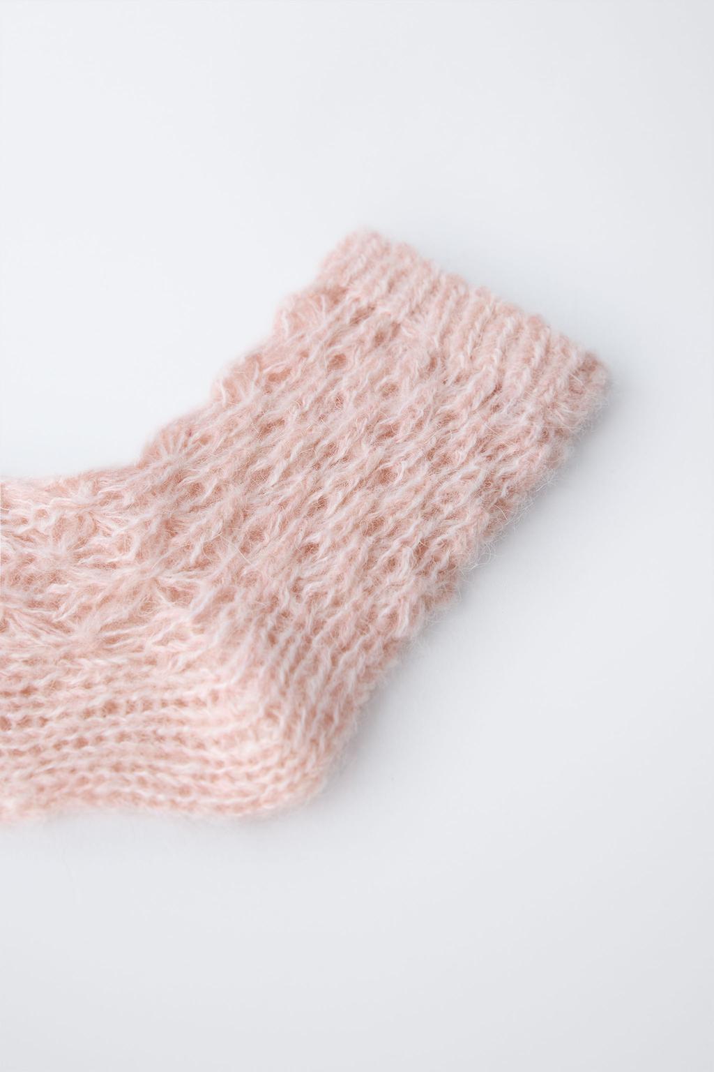 Носки из вязаного материала с 15% шерсти