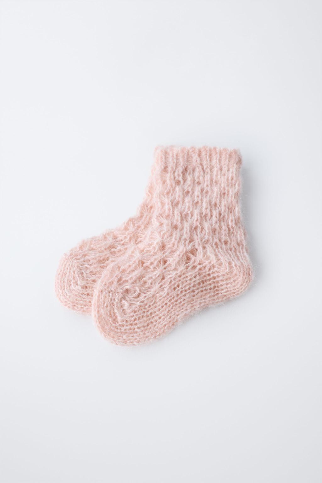 Носки из вязаного материала с 15% шерсти
