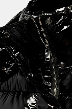 Длинный анорак с блестящим эффектом- Заказать в России