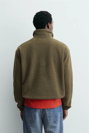 Толстовка из флиса с воротником на молнии- Заказать в России