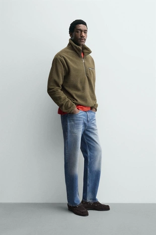 Толстовка из флиса с воротником на молнии- Заказать в России