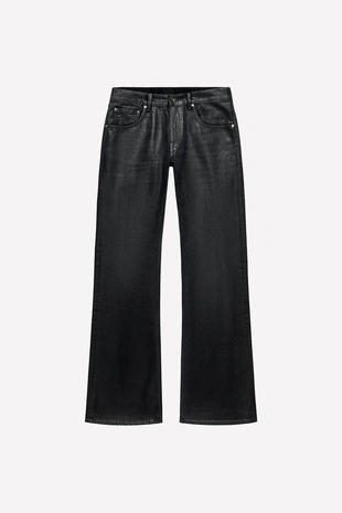 Джинсы LUDOVIC DE SAINT SERNIN X ZARA с завышенной талией и расклешенными штанинами с восковым покрытием- Заказать в России