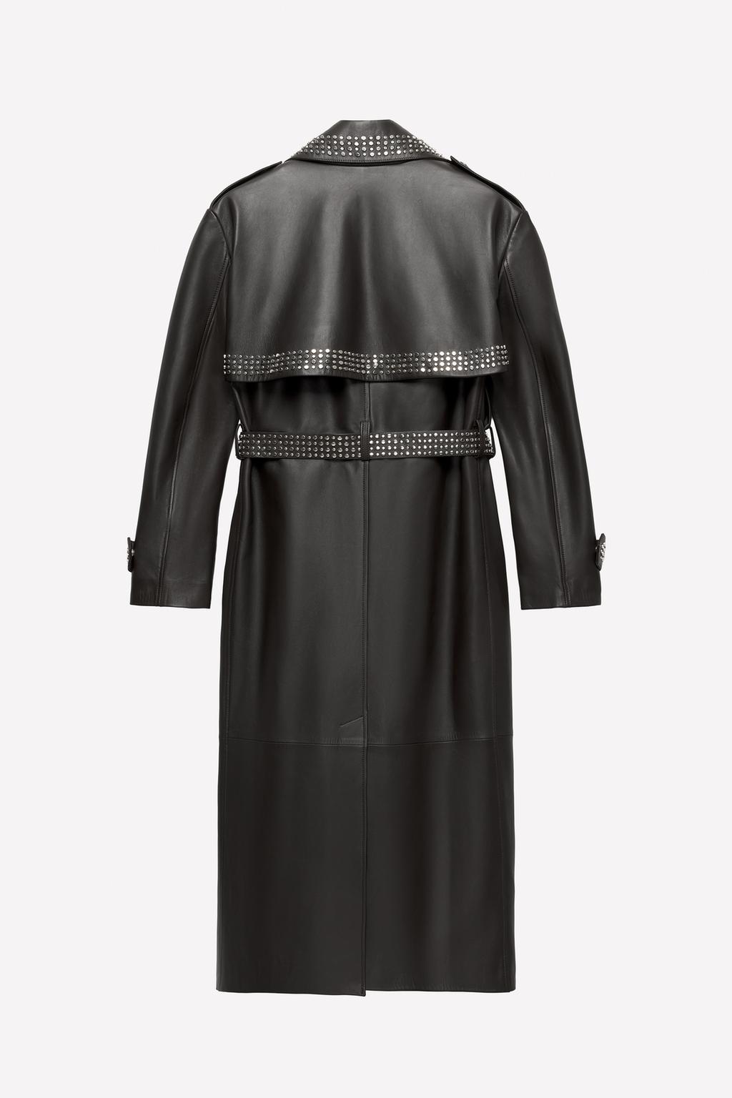 Кожаное пальто с заклепками ludovic de saint sernin x zara