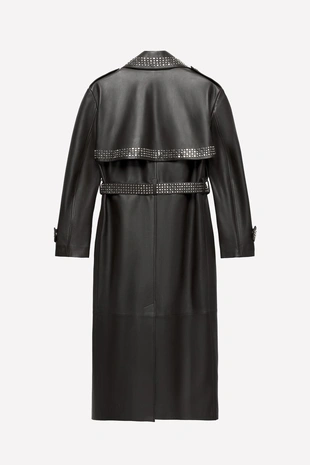 Кожаное пальто с заклепками LUDOVIC DE SAINT SERNIN X ZARA- Заказать в России
