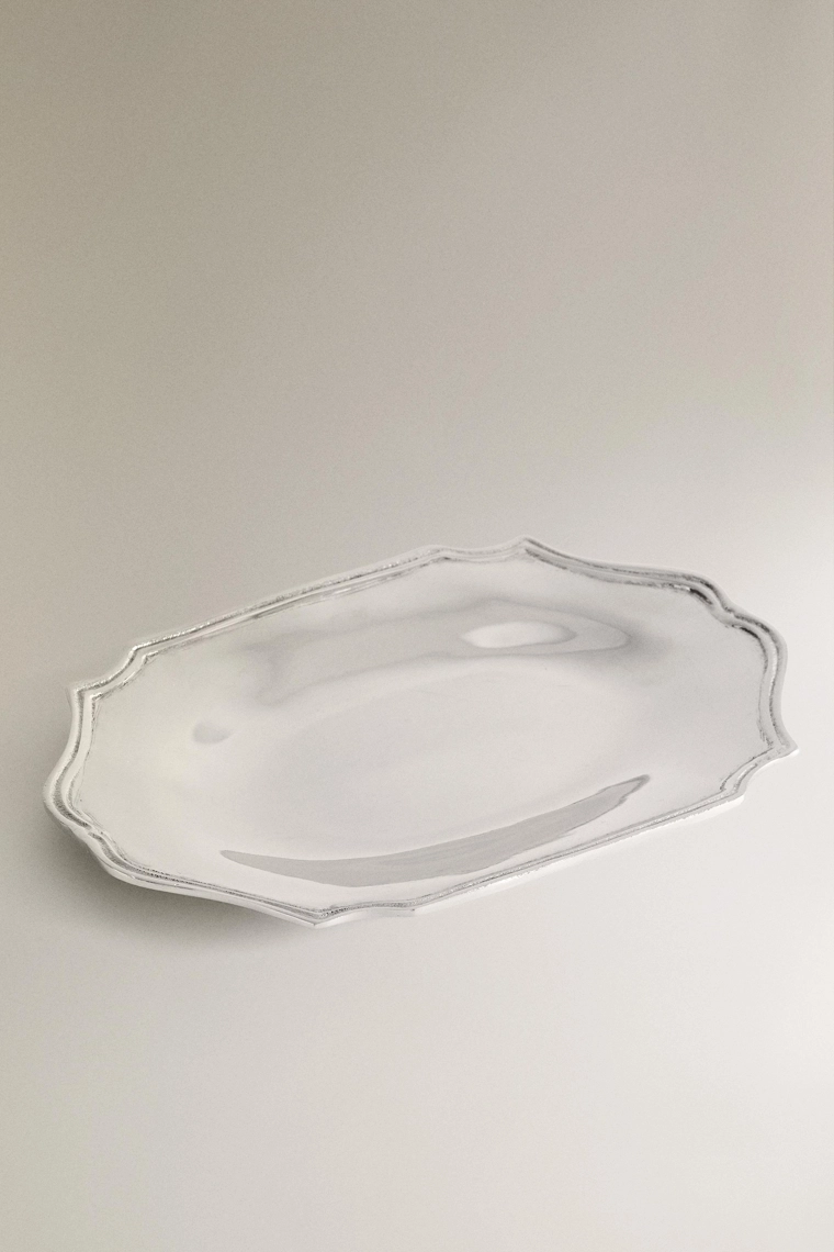 Декоративный стальной поднос