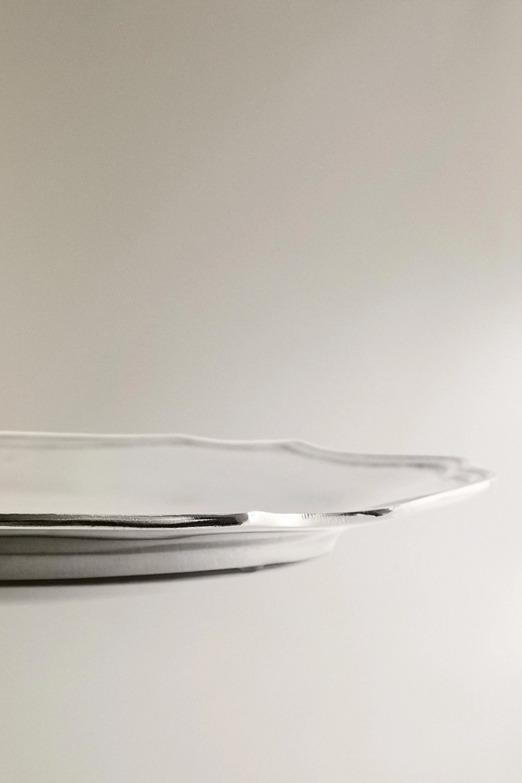 Декоративный стальной поднос