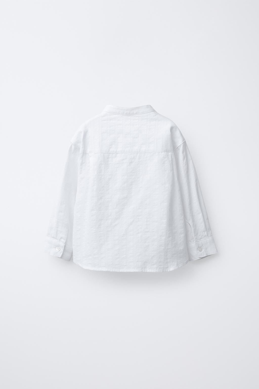 ФАКТУРНАЯ РУБАШКА С ВОРОТНИКОМ-СТОЙКОЙ