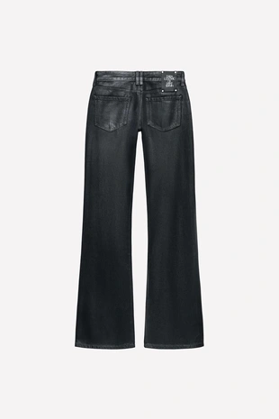 Джинсы LUDOVIC DE SAINT SERNIN X ZARA со восковым покрытием и расклешенные- Заказать в России