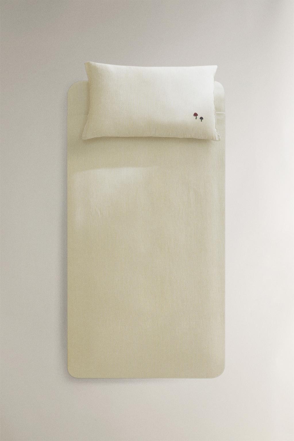 Детское стеганое одеяло из муслина в полоску