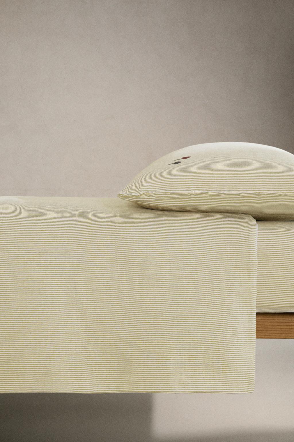 Детское стеганое одеяло из муслина в полоску