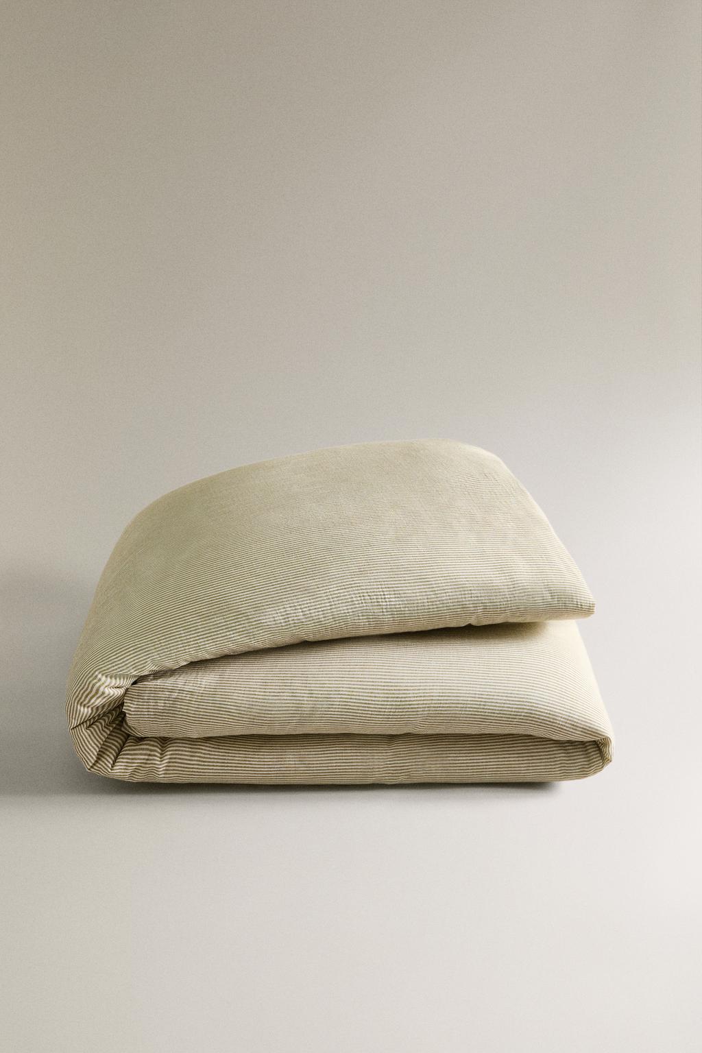 Детское стеганое одеяло из муслина в полоску