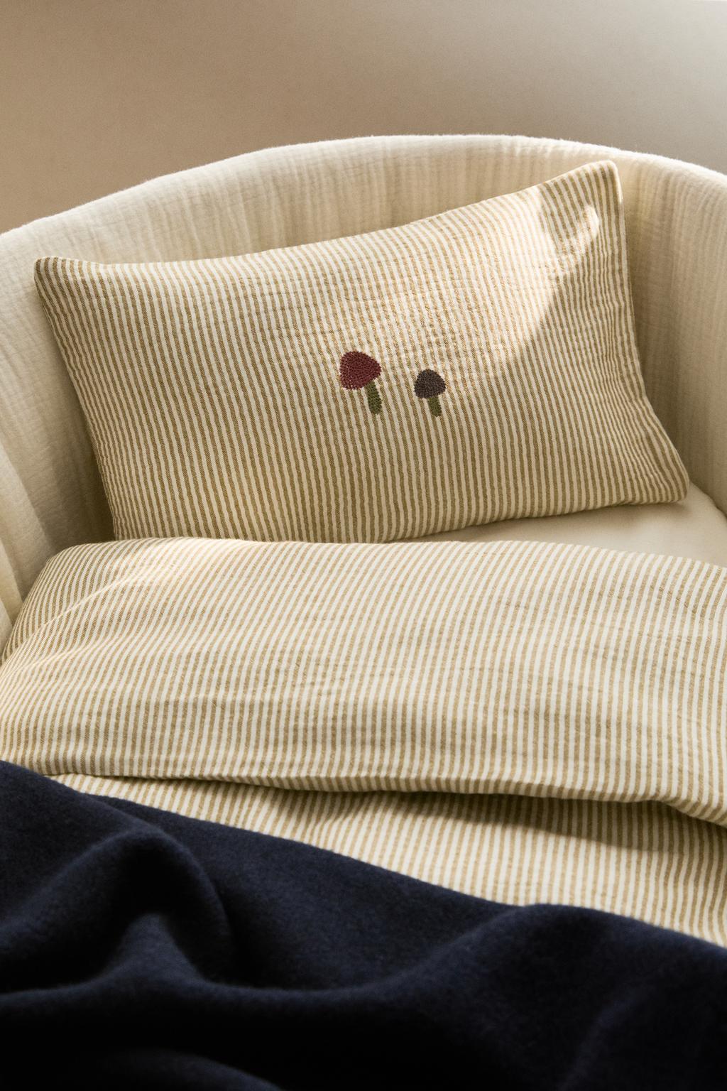 Набор мини-простынь из муслина в полоску