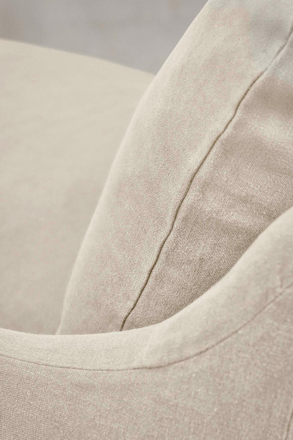 Диван 01 с чехлом из льна