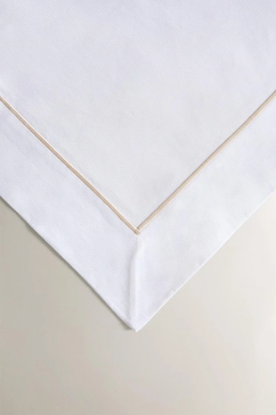 Полосатый столовый скатерть с отделкой из джаккарда- Заказать в России