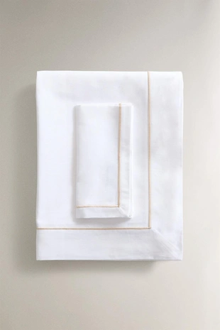 Полосатый столовый скатерть с отделкой из джаккарда- Заказать в России