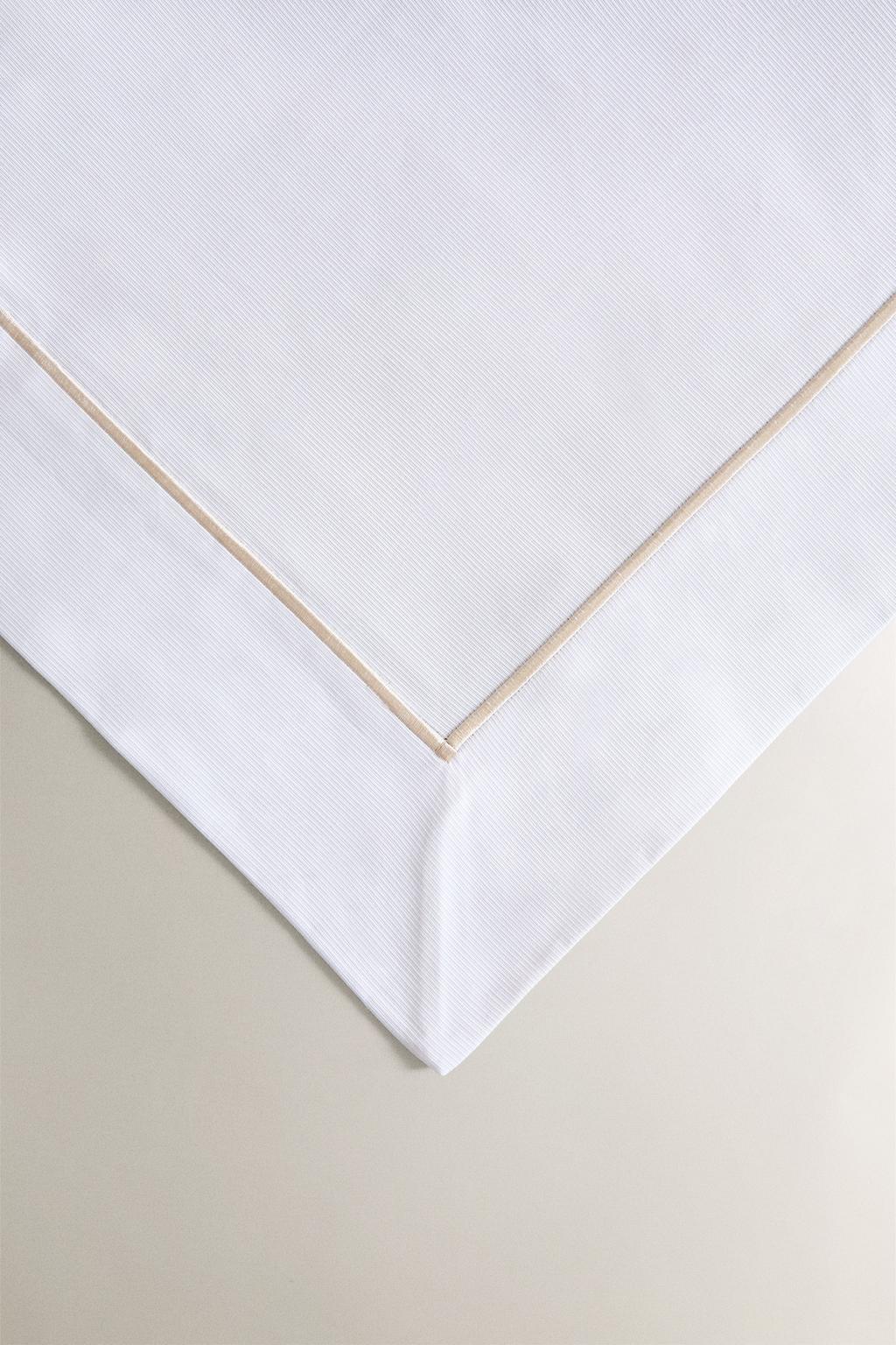 Полосатый столовый скатерть с отделкой из джаккарда