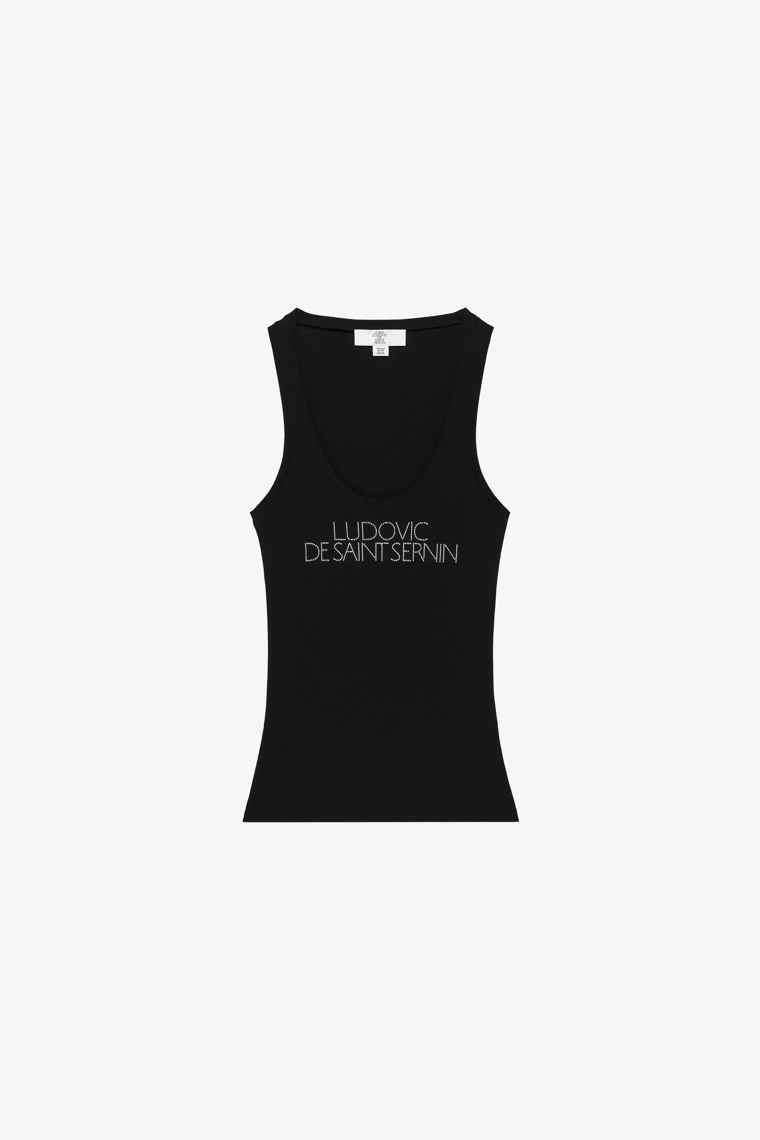 Топ с блестящим текстом ludovic de saint sernin x zara